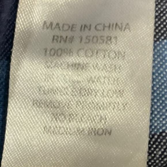 Flag & Anthem Flannel Plaid Shirt Mens M Long Sleeve Chest Pocket Button Preppy - Picture 11 of 11